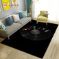 3D Classical Music Vintage Vinyl Record Area Rug, Carpet Rug for Living Room