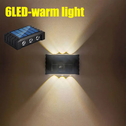 LEDs Solar Wall Lamp Yard Street Decor Up and Down Luminous Lighting Garden Landscape Lamp
