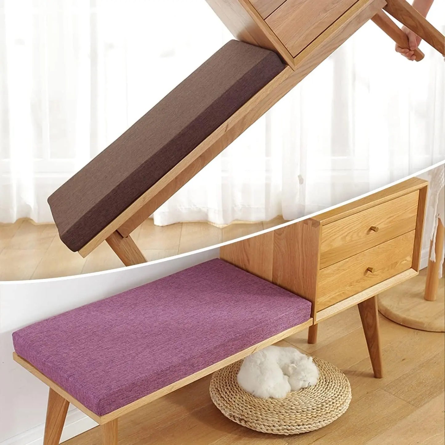 Custom Bench Cushions Chair Seat Sofa Pillow Bay Window Cushion Indoor Outdoor