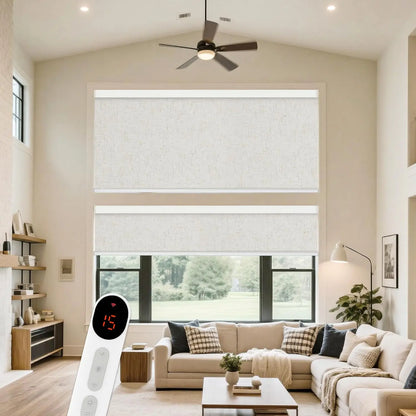Motorized TUYA WIFI Google Home Aleax Control  100% blackout Roller Blinds for Windows