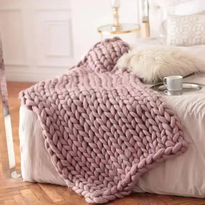 Handmade Chunky Knit Blanket Large