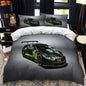 Luxury New 3D Print Sports Car Supercar Bedding Set
