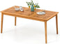 Outdoor Acacia Wood Dining Table for 6 People, 67” x 35”