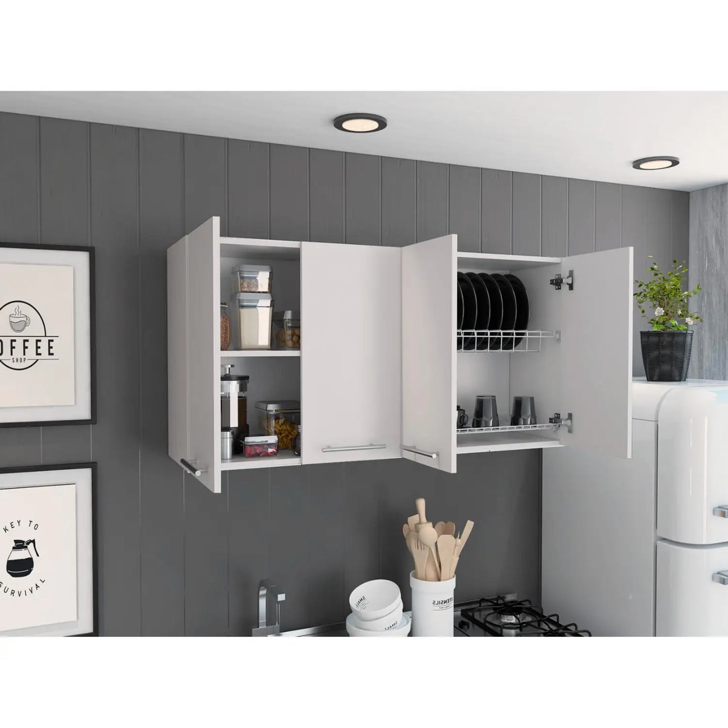 120" Four Door Wall Cabinet