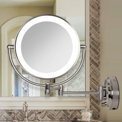 11" LED Wall Mounted Makeup Mirror Cordless or Battery-Operated