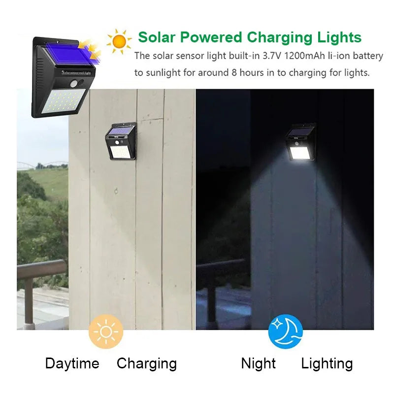 30 LED Solar Light PIR Motion Sensor Wall Light Outdoor Solar Lamp Waterproof