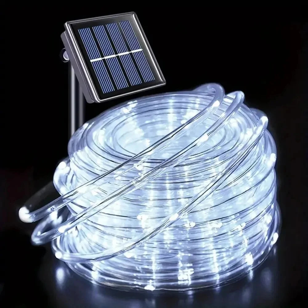 Outdoor Solar Tube Rope Led Light Garden Fairy String Light