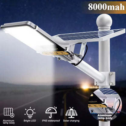 Aluminum 8000mah High Power Solar Light Outdoor Street Light or Garage wall lamp
