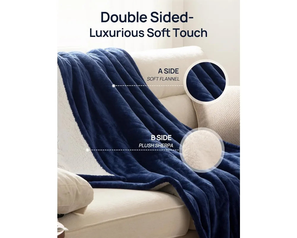 Electric Heated Throw Blanket W / Foot Pocket, Ultra Soft Flannel , Machine Washable
