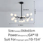 Branch Shape Firefly Ceiling Chandelier for House Baby Kid  Living Room Bedroom Decor G4 Led Lighting Indoor Hanging Lamp