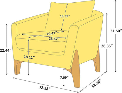 31" Oversized Reading Chair Comfy Upholstered Boucle Lounge Armchair