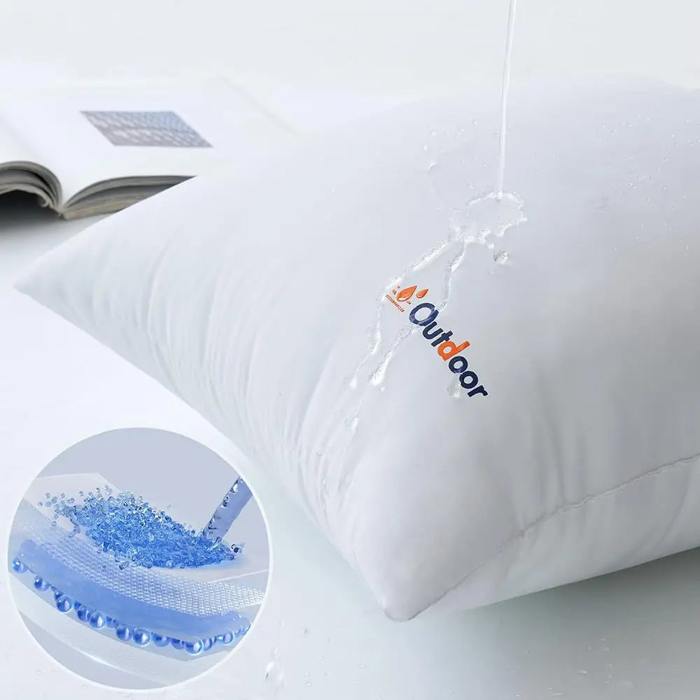 2-Pack Waterproof Outdoor Throw Pillow Inserts