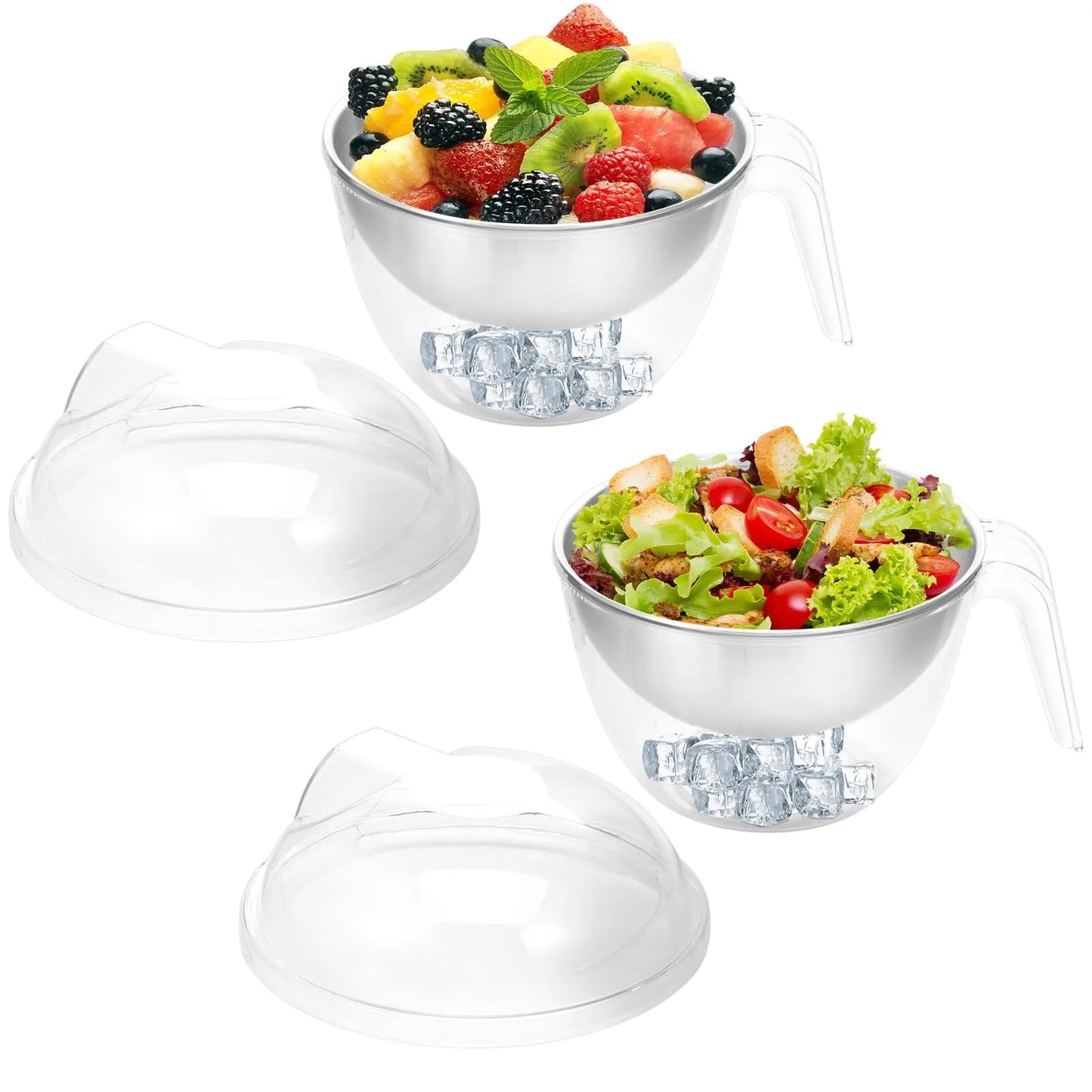 2 Pcs 50oz Large Capacity Cold Serving Dish