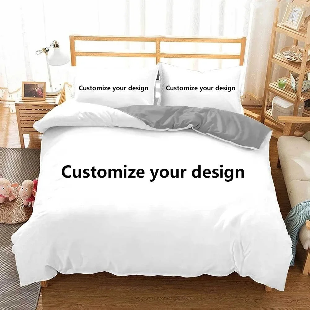New Custom Bedding Set Customized 3D Printed Duvet Cover Sets with Pillowcase