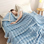 Solid Color Flannel Rabbit Fur Blanket Nap Cover Coral Fleece