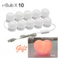 LED Makeup Mirror Light Bulbs USB Charging Vanity Makeup Mirror Lights Bathroom Dressing Table Lighting Dimmable LED Wall Lamp