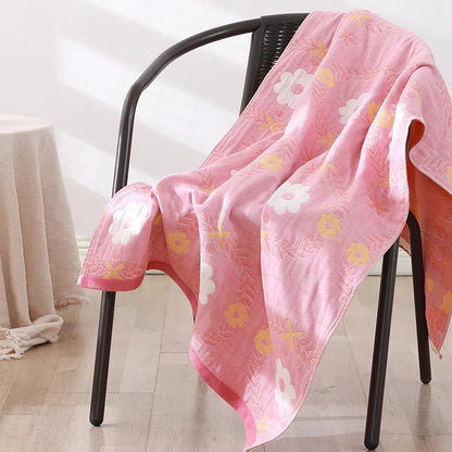 Cotton Gauze Bath Towel Set for Women, Bathroom