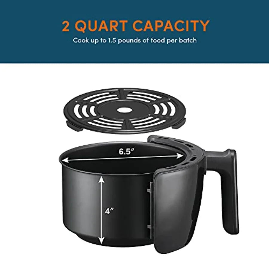 EAF2612D Personal 2.1Qt Compact Space Saving Programmable Hot Air Fryer