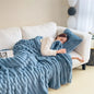 New Imitation Rabbit Plush Warm Blanket Set