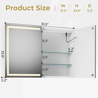 Lighted Medicine Cabinet with Mirror