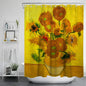 1pc Van Gogh Painting Anti-mildew Shower Curtain Polyester