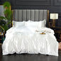 3-Pieces Silky Satin Duvet Cover Set Queen Size Soft Smooth Durable Comforter