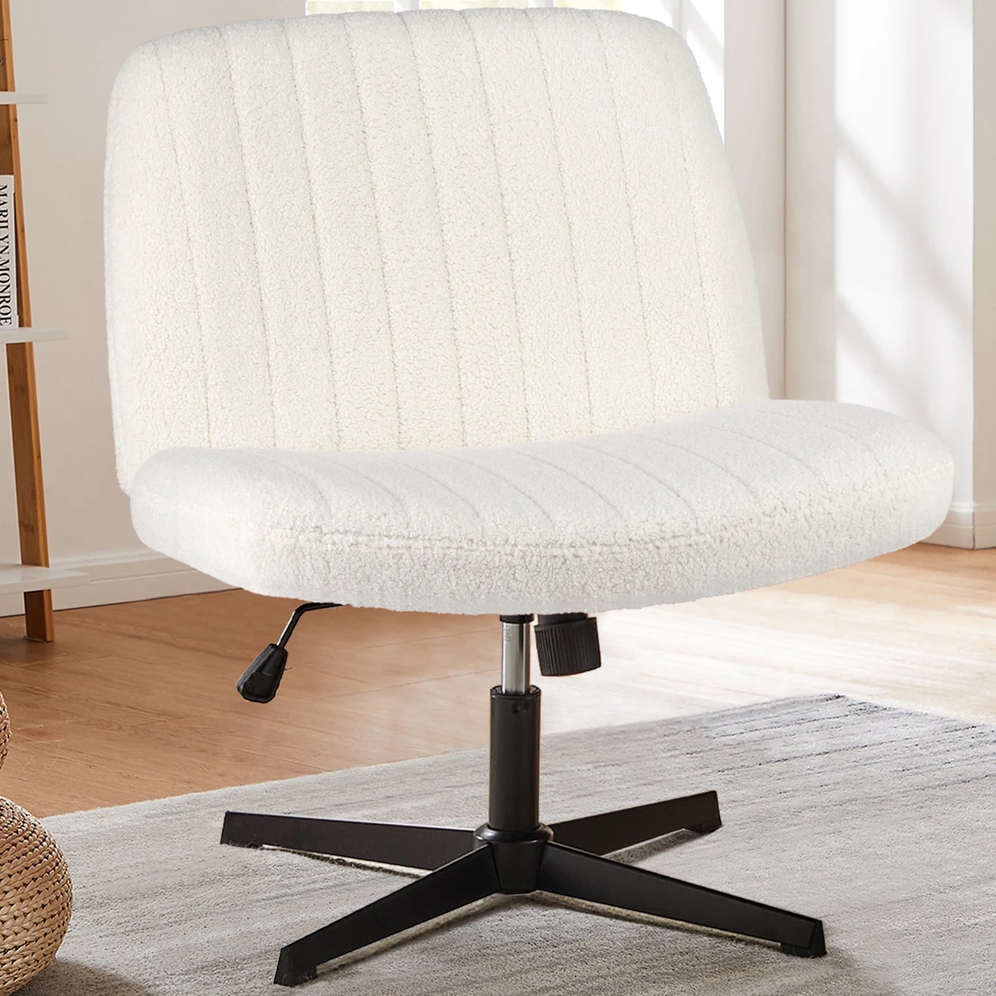 JHK Cross Legged Office Living Room Rocking Gaming Chair Adjustable Swivel