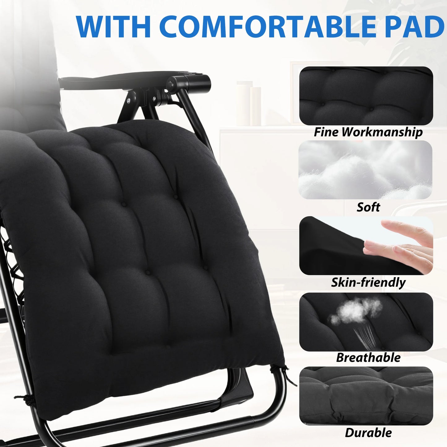 MCQ Zero Gravity Cushioned Lounge Chair