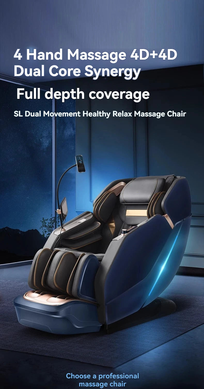 4D+4D Electric Massage Chairs Full Body Recliner Zero Gravity Auto Massage Chair