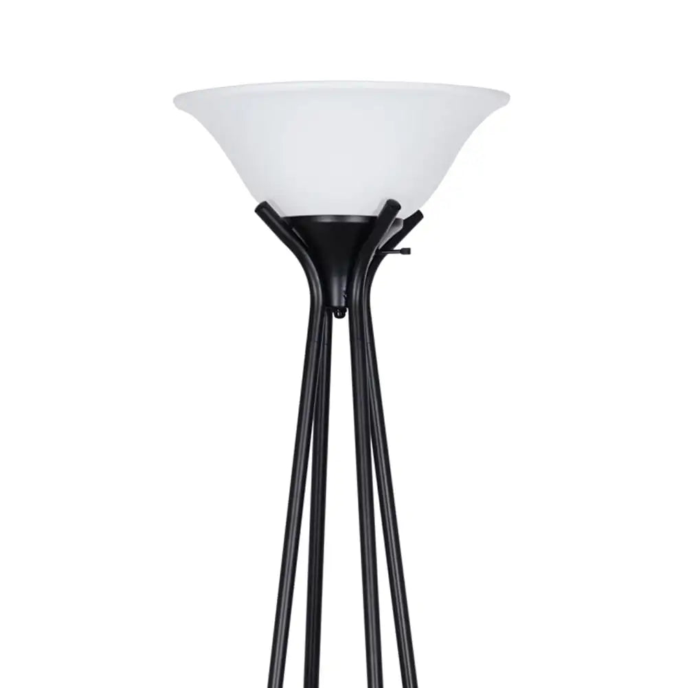 Metal Etagere Floor Lamp Charcoal Finish