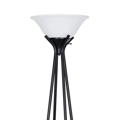 Metal Etagere Floor Lamp Charcoal Finish