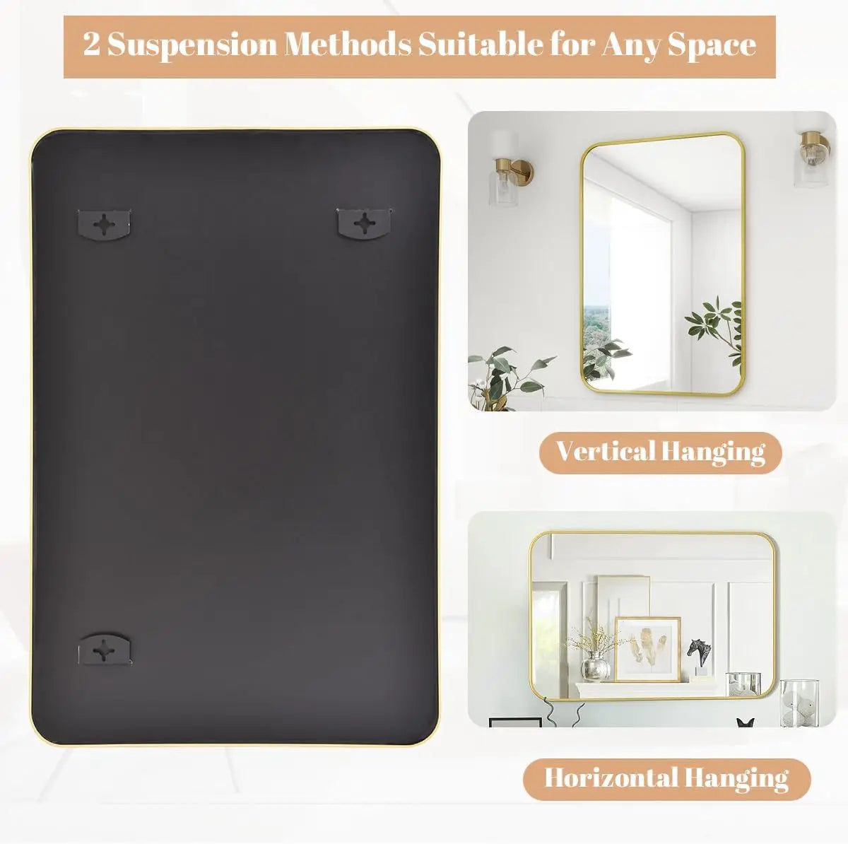 20" x 28" Rectangular Aluminum Alloy Frame Wall Mounted