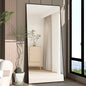 Full Length Mirror 65" * 24 ", Floor Standing Mirror, Black Metal Frame