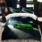 Luxury New 3D Print Sports Car Supercar Bedding Set