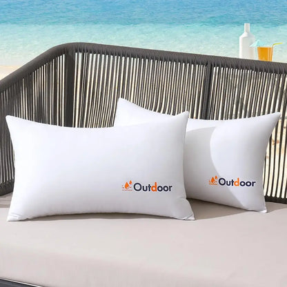 2-Pack Waterproof Outdoor Throw Pillow Inserts