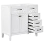 36 Inch Bathroom Vanity Cabinet Base White Storage 1 Door 6 Drawers, Customized