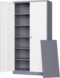 Metal Storage Cabinets W / Lock Doors Adjustable Layers Shelves