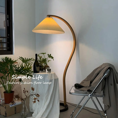 TIRAMISUBEST Vintage 59" Arched LED Floor Lamp - Beige