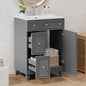 24" Free Standing Bathroom Vanity Set with Sink, 2 Drawers & Door
