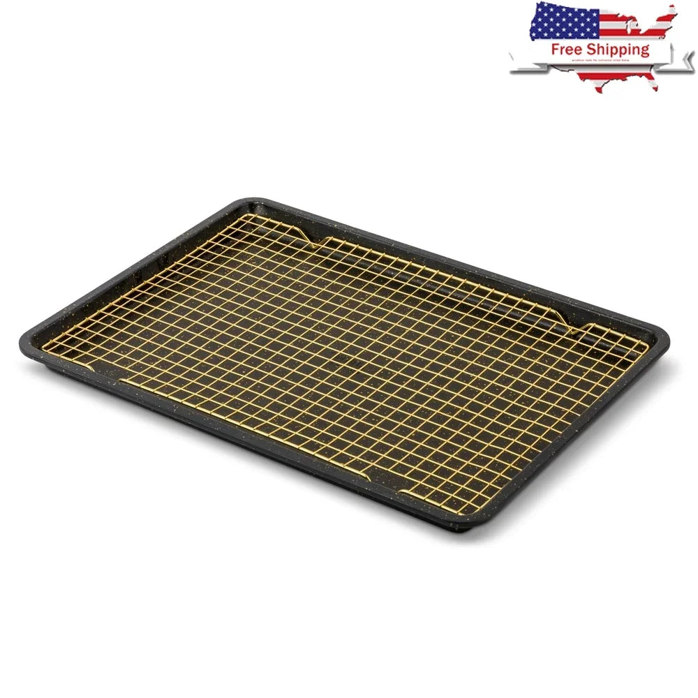 Nonstick Baking Sheet w/ Cooling Rack, Easy Too Clean