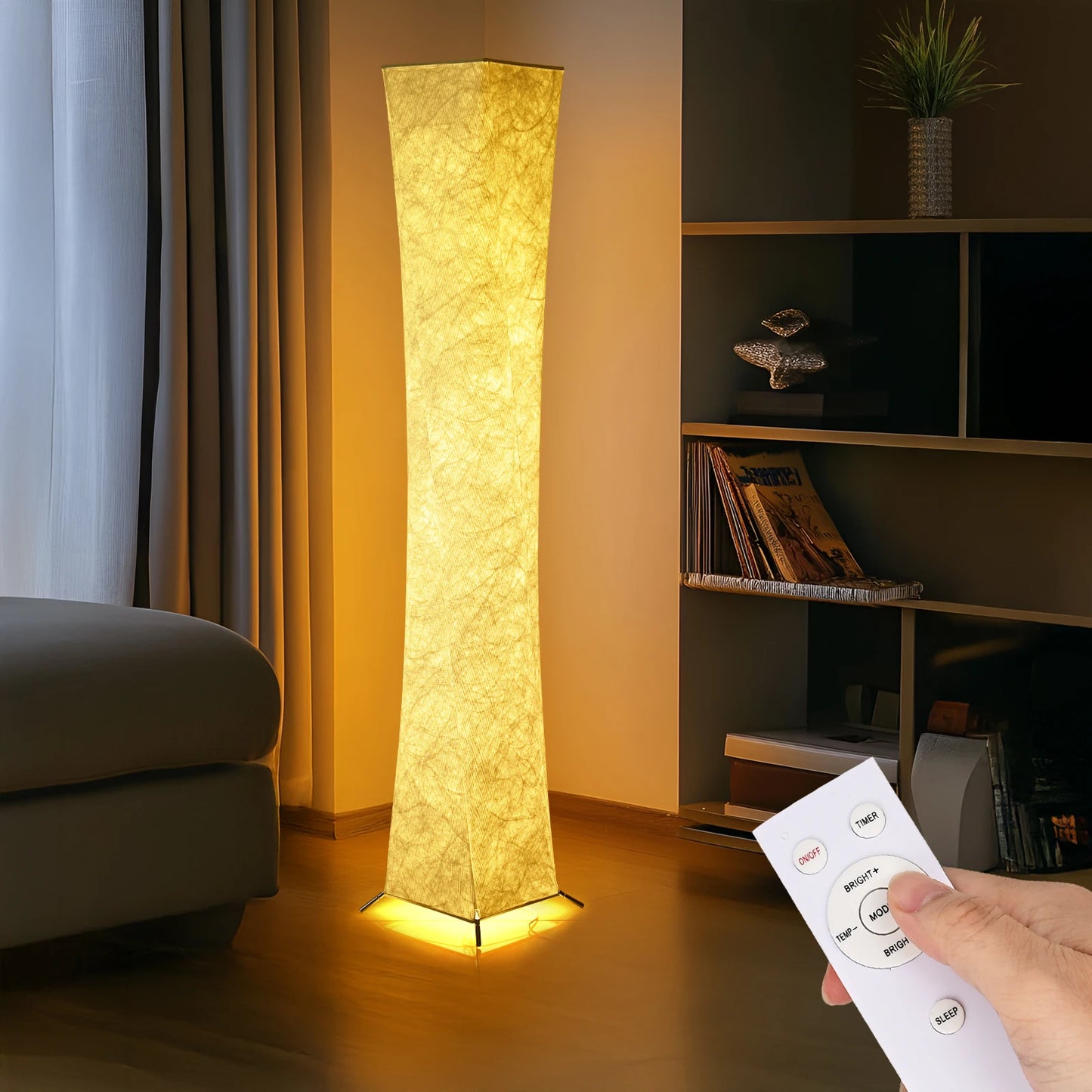 Soft Light Floor Lamp, 52" Simple Design Morden Slim Warm Light for Living Room Bedroom