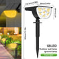 LED Solar Landscape Lights Outdoor Waterproof W / 3 Modes for Yard Lawn Walkway