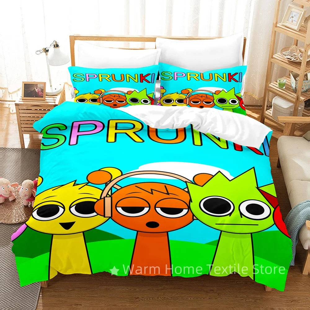 Sprunk Bedding Set Incretion 3D Printed Music Game Duvet Cover