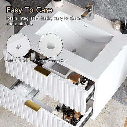 24 Inch Bathroom Vanity with Sink Combo, Floating Bathroom Vanity