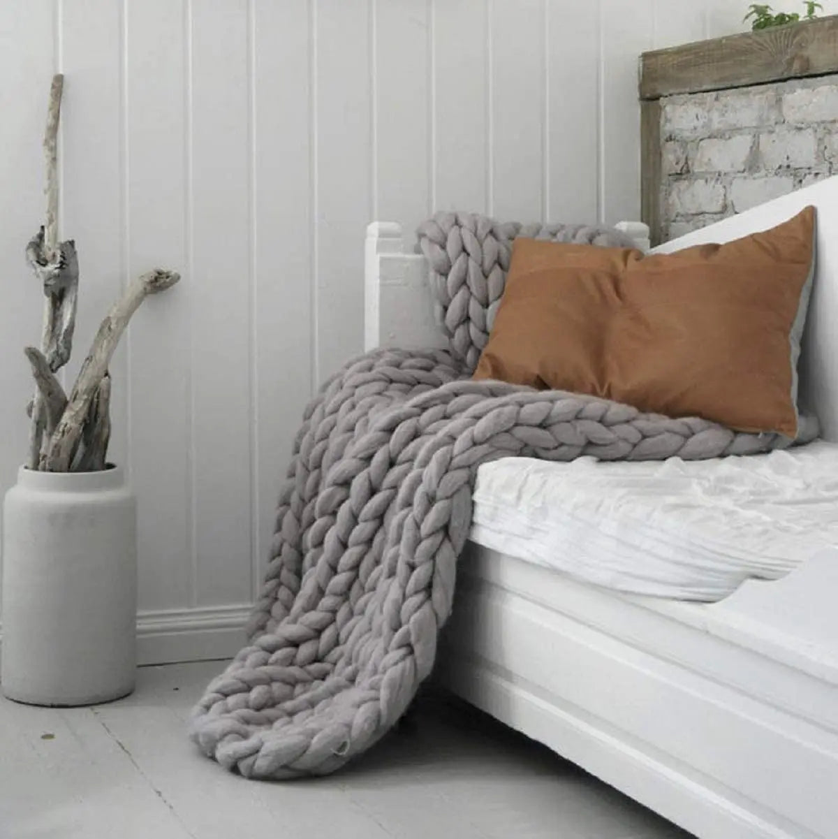Handmade Chunky Knit Blanket Large