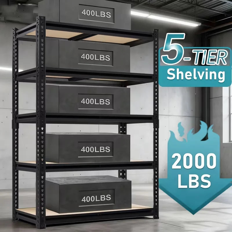 5 Layer 2000LB Heavy Duty Storage Rack Adjustable Metal Shelving