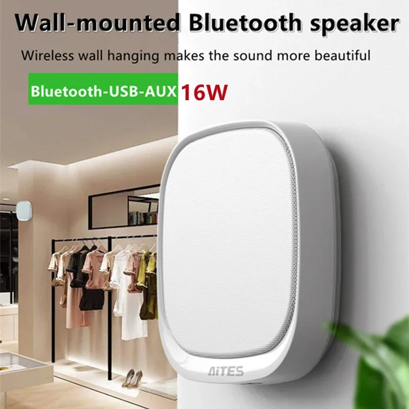 Shop Wall-mounted Bluetooth Speaker TWS Interconnection Built in