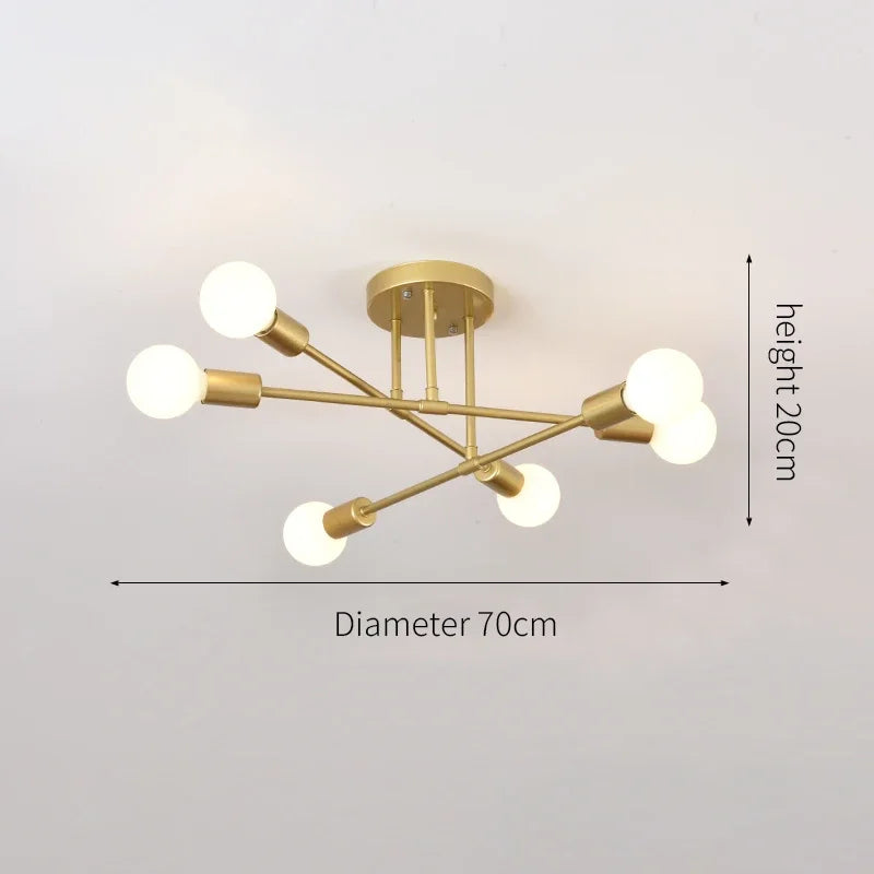 6-pack White Ceiling LED Ceiling Light, Modern Living Room