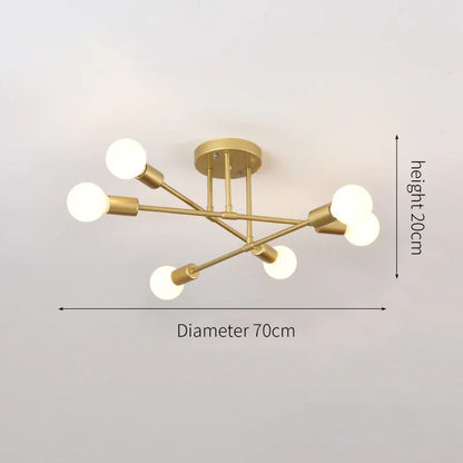 6-pack White Ceiling LED Ceiling Light, Modern Living Room
