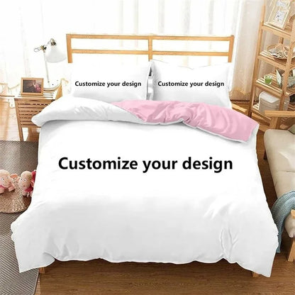 New Custom Bedding Set Customized 3D Printed Duvet Cover Sets with Pillowcase
